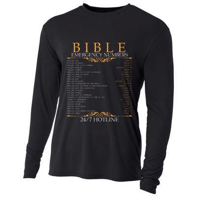 Bible Emergency Hotline Numbers Bible Verse Scripture Cooling Performance Long Sleeve Crew