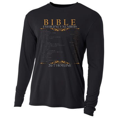 Bible Emergency Hotline Numbers Bible Verse Scripture Cooling Performance Long Sleeve Crew