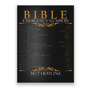 Bible Emergency Hotline Numbers Bible Verse Scripture Poster