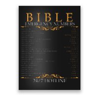 Bible Emergency Hotline Numbers Bible Verse Scripture Poster