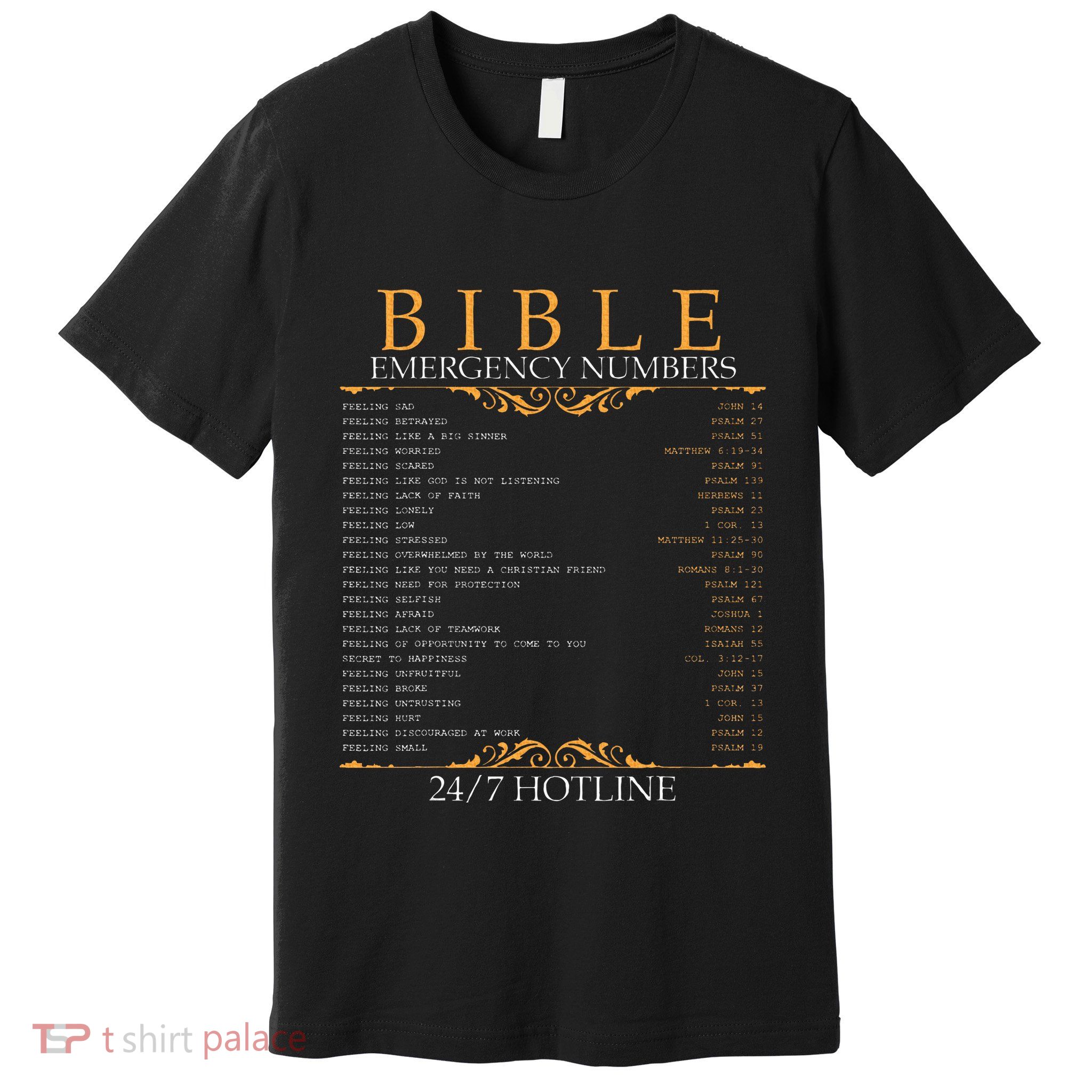 Bible Emergency Hotline Numbers Bible Verse Scripture Premium T-Shirt