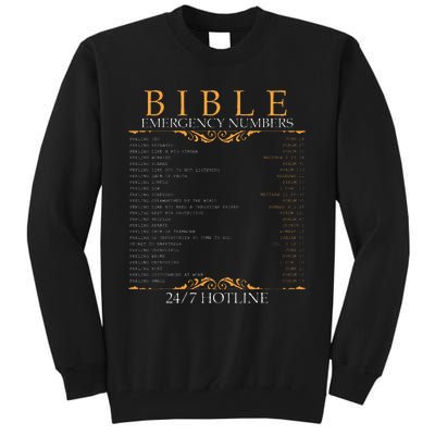 Bible Emergency Hotline Numbers Bible Verse Scripture Tall Sweatshirt