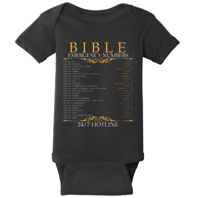 Bible Emergency Hotline Numbers Bible Verse Scripture Baby Bodysuit