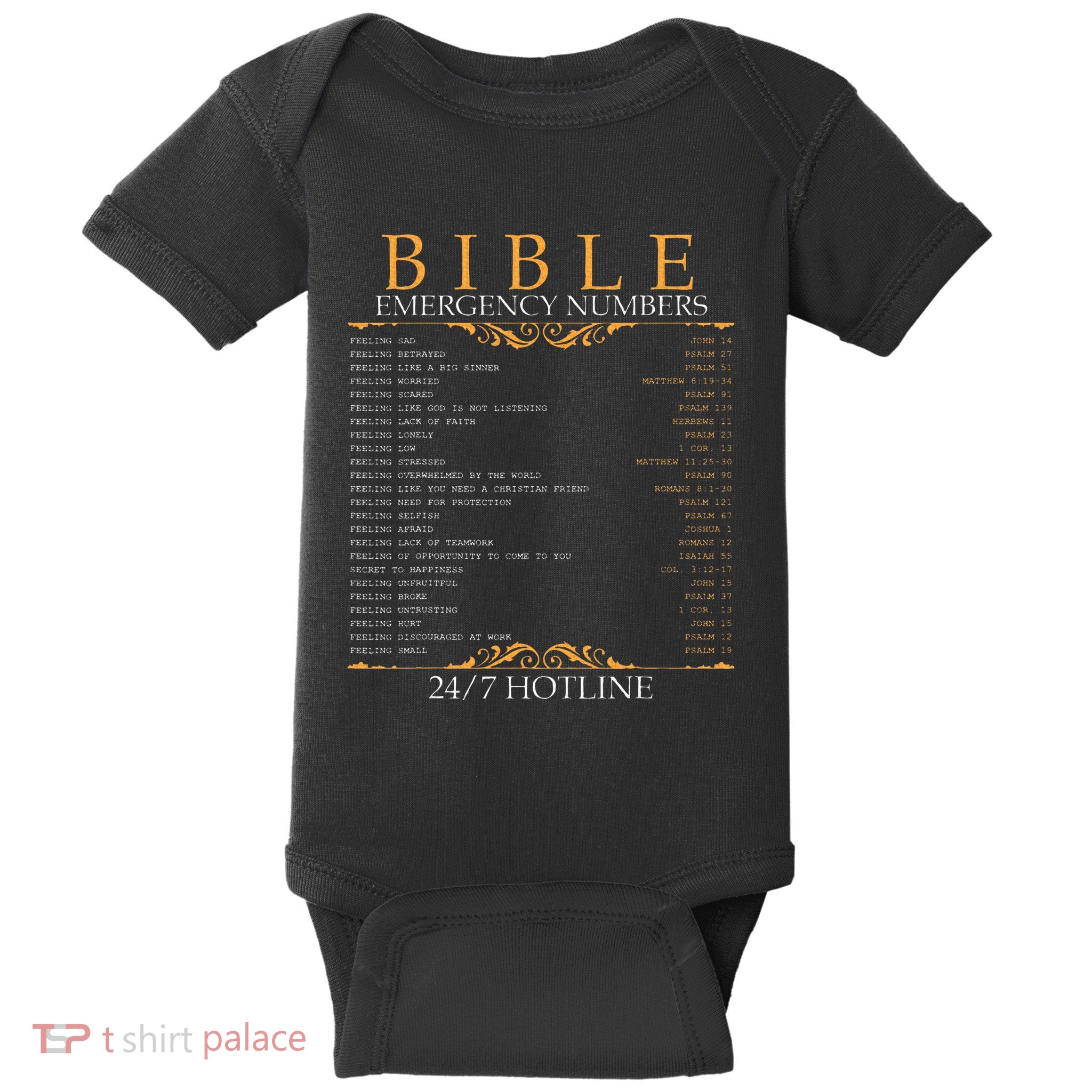 Bible Emergency Hotline Numbers Bible Verse Scripture Baby Bodysuit