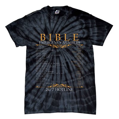 Bible Emergency Hotline Numbers Bible Verse Scripture Tie-Dye T-Shirt