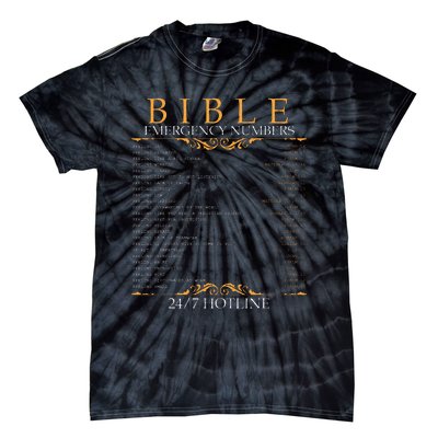 Bible Emergency Hotline Numbers Bible Verse Scripture Tie-Dye T-Shirt