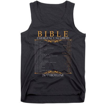 Bible Emergency Hotline Numbers Bible Verse Scripture Tank Top