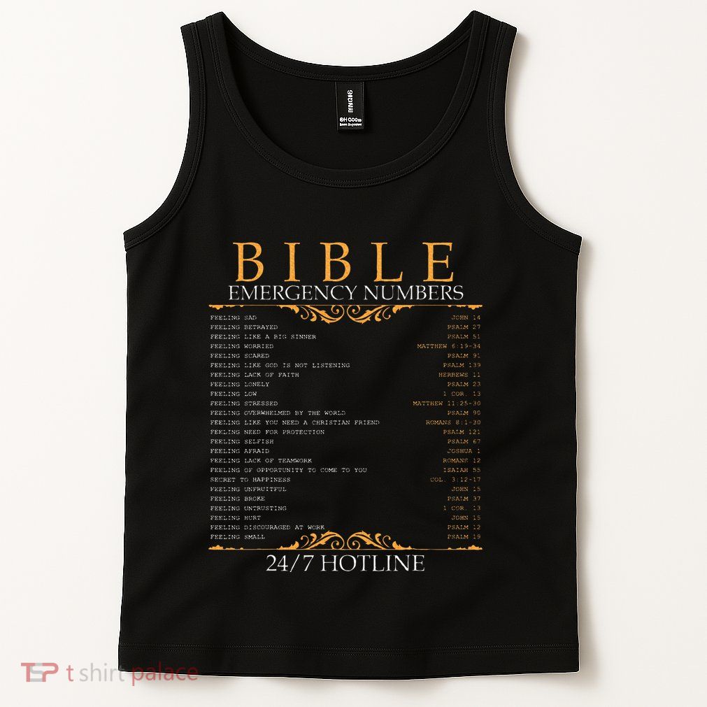 Bible Emergency Hotline Numbers Bible Verse Scripture Tank Top