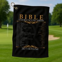 Bible Emergency Hotline Numbers Bible Verse Scripture Golf Towel