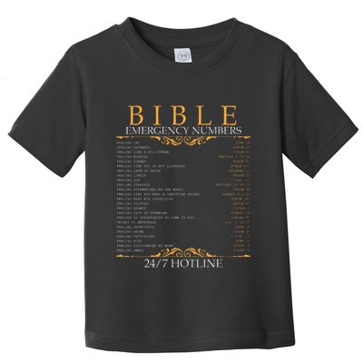 Bible Emergency Hotline Numbers Bible Verse Scripture Toddler T-Shirt