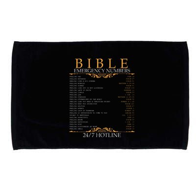 Bible Emergency Hotline Numbers Bible Verse Scripture Microfiber Hand Towel