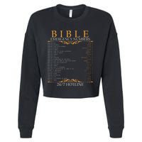 Bible Emergency Hotline Numbers Bible Verse Scripture Cropped Pullover Crew