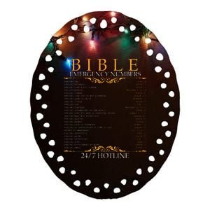 Bible Emergency Hotline Numbers Bible Verse Scripture Ceramic Oval Ornament