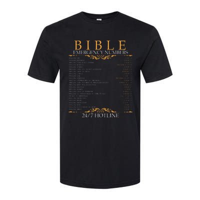 Bible Emergency Hotline Numbers Bible Verse Scripture Softstyle® CVC T-Shirt