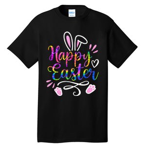 Bunny eggs hunt Rabbit Face tie dye Easter Day Tall T-Shirt