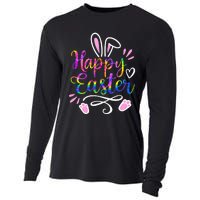 Bunny eggs hunt Rabbit Face tie dye Easter Day Cooling Performance Long Sleeve Crew