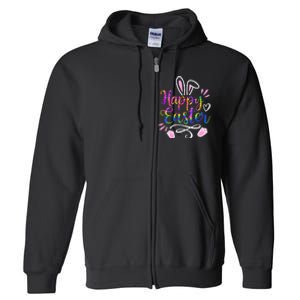 Bunny eggs hunt Rabbit Face tie dye Easter Day Full Zip Hoodie