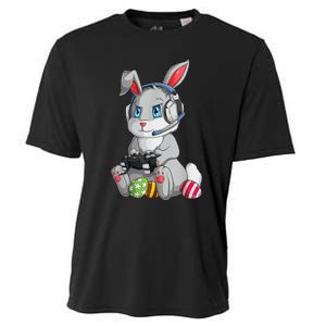 Bunny Egg hunting Gamer Happy Easter Day Cooling Performance Crew T-Shirt