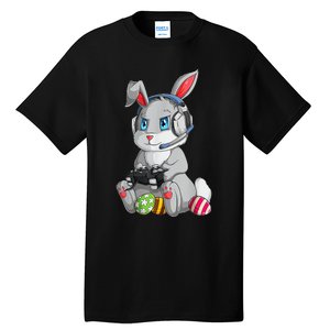 Bunny Egg hunting Gamer Happy Easter Day Tall T-Shirt