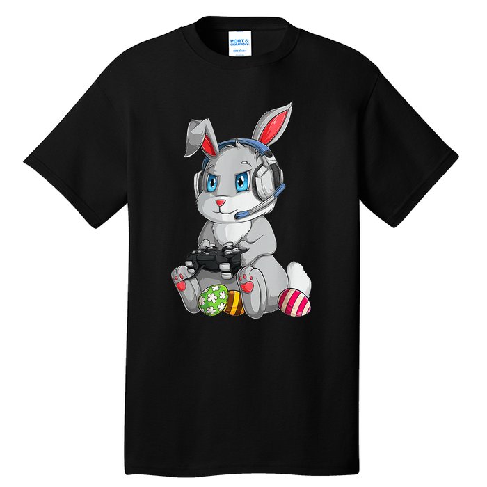 Bunny Egg hunting Gamer Happy Easter Day Tall T-Shirt