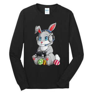 Bunny Egg hunting Gamer Happy Easter Day Tall Long Sleeve T-Shirt