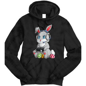 Bunny Egg hunting Gamer Happy Easter Day Tie Dye Hoodie