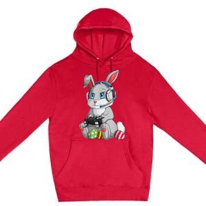 Bunny Egg hunting Gamer Happy Easter Day Premium Pullover Hoodie