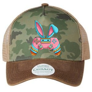 Bunny Egg hunting Gamer Happy Easter Day Legacy Tie Dye Trucker Hat