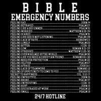 Bible Emergency Hotline Numbers Funny Christian Family Jesus Cooling Performance Crew T-Shirt