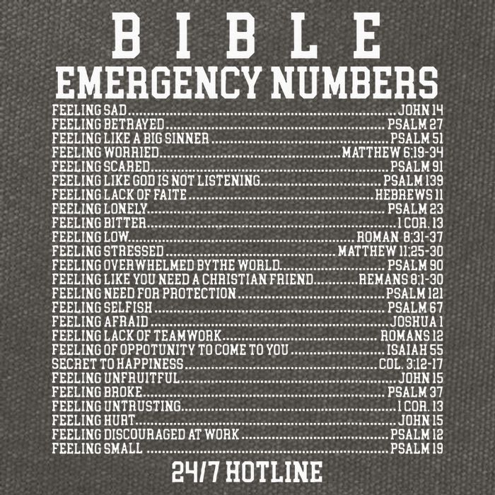 Bible Emergency Hotline Numbers Funny Christian Family Jesus Cotton Canvas Backpack