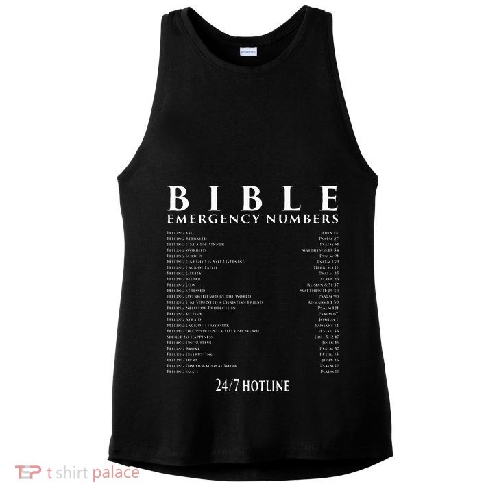 Bible Emergency Hotline Numbers Cool Christian Ladies PosiCharge Tri-Blend Wicking Tank