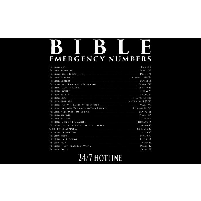 Bible Emergency Hotline Numbers Cool Christian Bumper Sticker