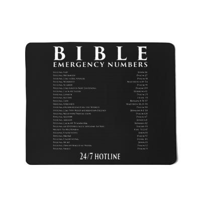 Bible Emergency Hotline Numbers Cool Christian Mousepad