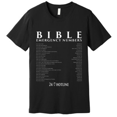 Bible Emergency Hotline Numbers Cool Christian Premium T-Shirt