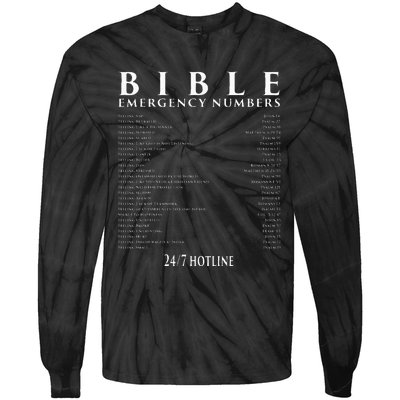 Bible Emergency Hotline Numbers Cool Christian Tie-Dye Long Sleeve Shirt