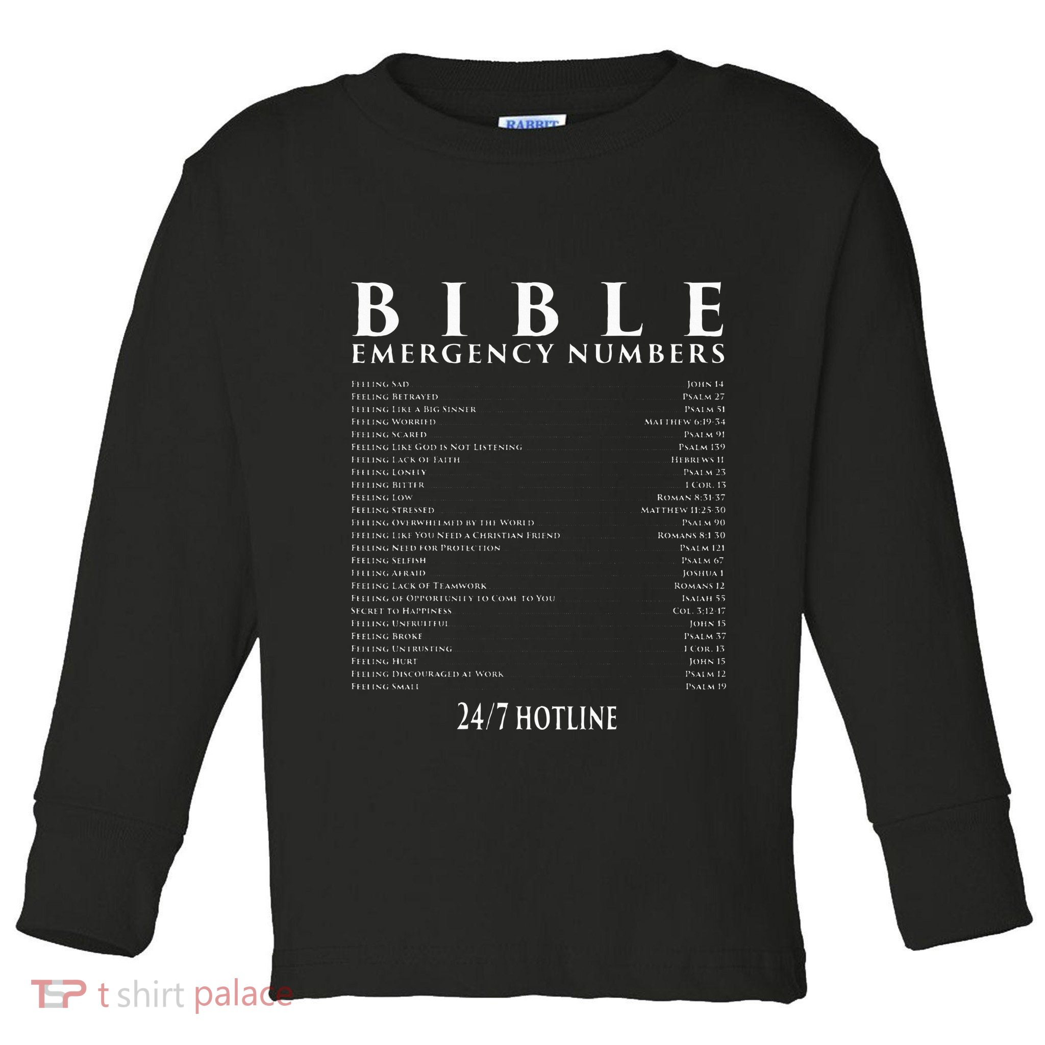 Bible Emergency Hotline Numbers Cool Christian Toddler Long Sleeve Shirt