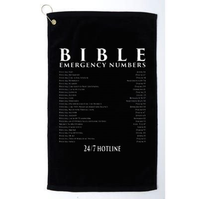 Bible Emergency Hotline Numbers Cool Christian Platinum Collection Golf Towel