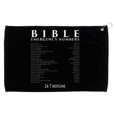 Bible Emergency Hotline Numbers Cool Christian Grommeted Golf Towel