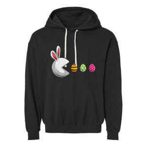 Bunny Egg Hunt Funny Gamer Happy Easter Day Garment-Dyed Fleece Hoodie