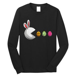 Bunny Egg Hunt Funny Gamer Happy Easter Day Long Sleeve Shirt