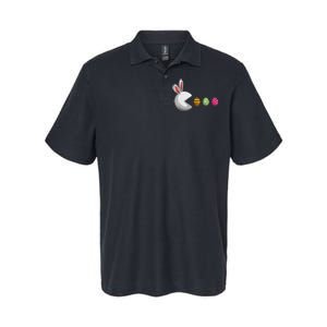 Bunny Egg Hunt Funny Gamer Happy Easter Day Softstyle Adult Sport Polo