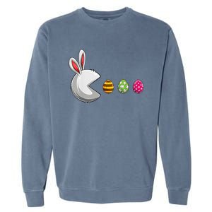 Bunny Egg Hunt Funny Gamer Happy Easter Day Garment-Dyed Sweatshirt