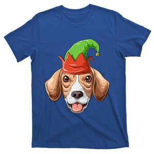 Beagle Elf Hat Christmas Beagle Gift T-Shirt