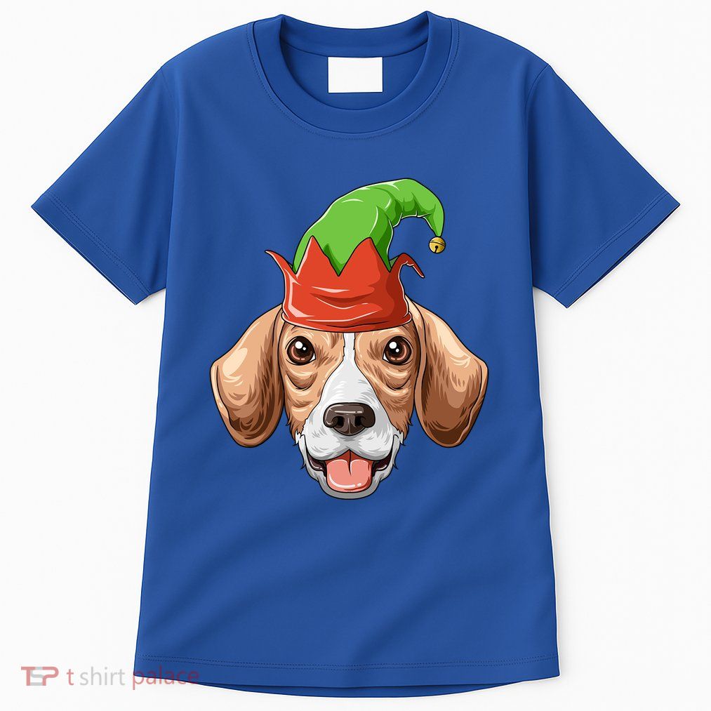 Beagle Elf Hat Christmas Beagle Gift Tall T-Shirt