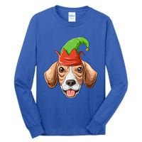 Beagle Elf Hat Christmas Beagle Gift Tall Long Sleeve T-Shirt