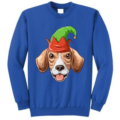 Beagle Elf Hat Christmas Beagle Gift Tall Sweatshirt