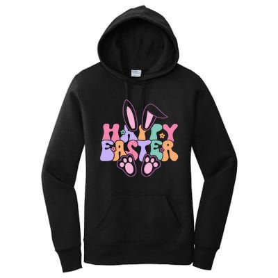 Bunny eggs hunt Rabbit Face happy Easter Day Women's Pullover Hoodie