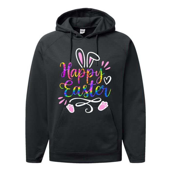 Bunny eggs hunt Rabbit Face tie dye Easter Day Performance Fleece Hoodie