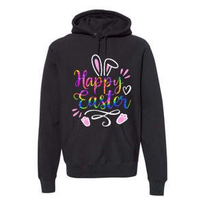 Bunny eggs hunt Rabbit Face tie dye Easter Day Premium Hoodie