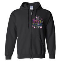 Bunny eggs hunt Rabbit Face tie dye Easter Day Full Zip Hoodie